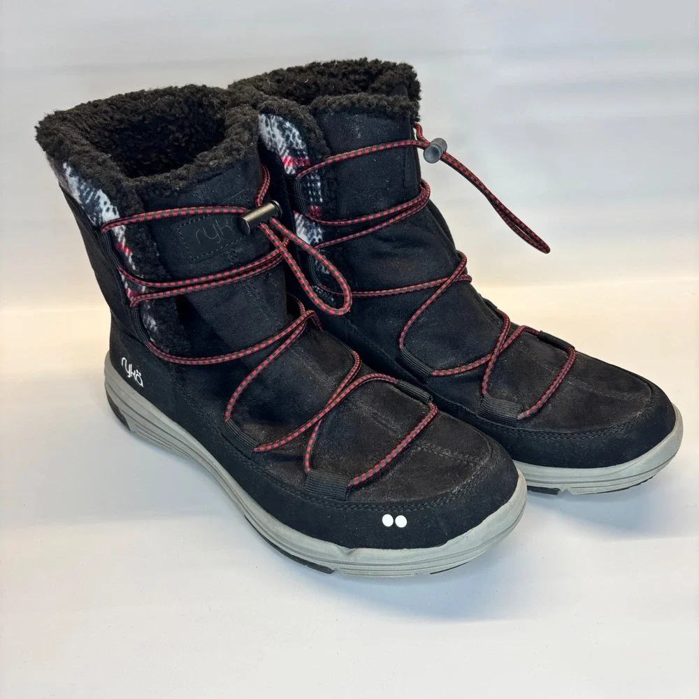 Ryka Alyssa Black Waterproof Winter Snow Boots Womens‎ Size 8M